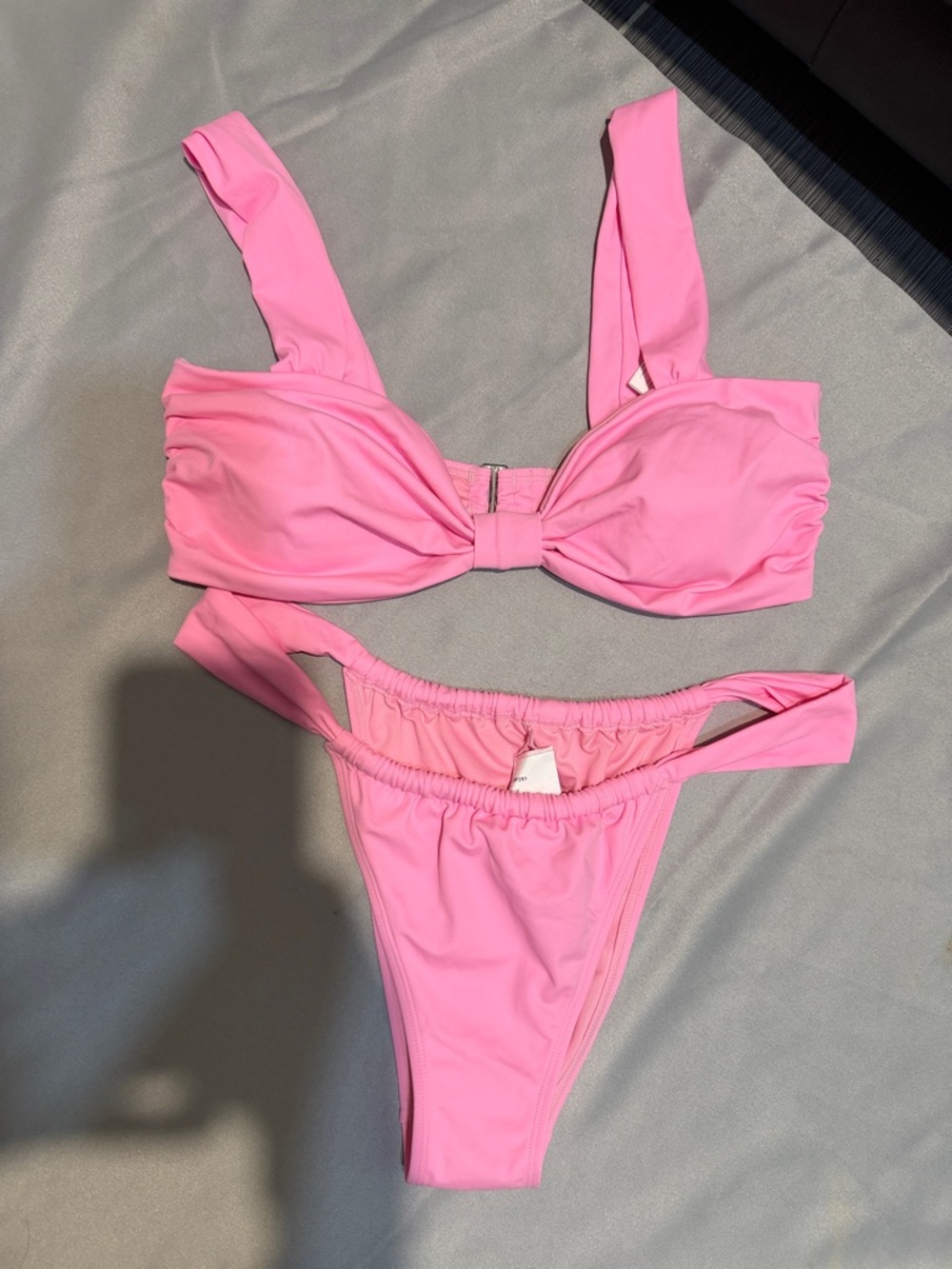 Hot Pink Twist Front Bikini Set